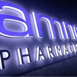 A visually optimized signboard using balanced colors, clear fonts, and structured layout.