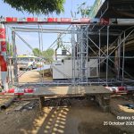 A unipole hoarding is a billboard supported by a single, high-strength vertical pole fixed on a reinforced concrete foundation