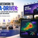 Dealer board installed at high-traffic urban location”